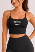 Custom Padded Sports Bra, Personalized Logo Sports Bra, Custom Text Activewear, Custom Workout Top, Womens Athletic Bra
