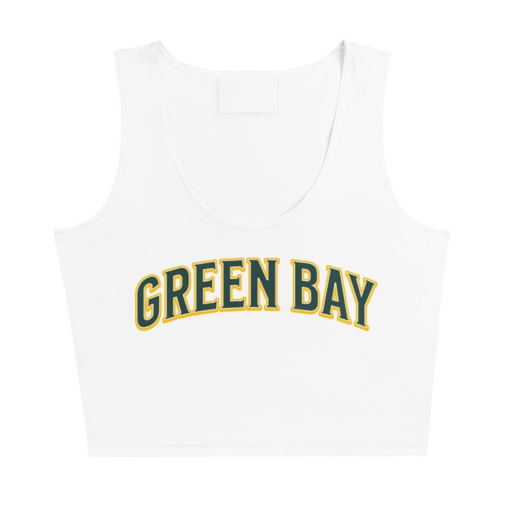 Discover Green Bay Football Crop Tank Top, Game Day Outfit, Cute Football Team Crop Tank Top