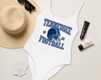 Tennessee Football One Piece, Women’s Swimsuit, Game Day Bodysuit, Vintage Style Swimwear