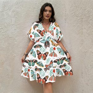 Womens Butterfly Print Dress - Etsy Womens Butterfly Print Dress - Etsy