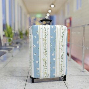 Chic Floral Luggage Cover, Stylish Travel Accessory for Women, Unique Suitcase Protector, Travel Gift Idea, Spring Travel Essentials