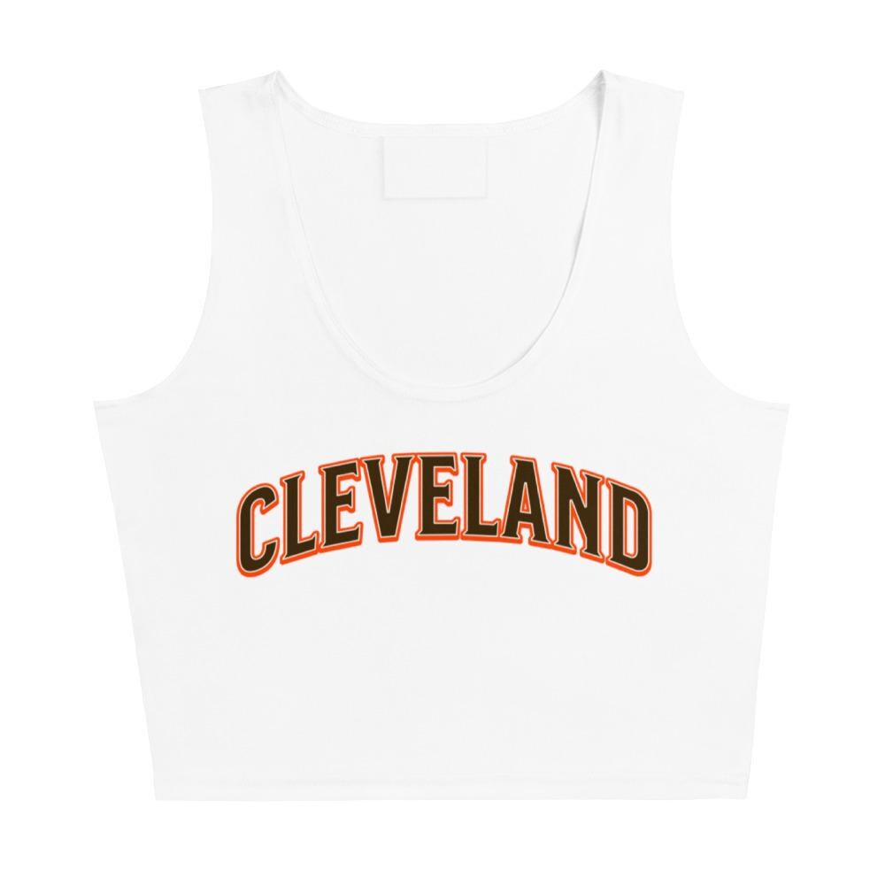 Discover Cleveland Football Crop Tank Top, Game Day Outfit, Sports Fan Top
