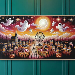 Samsung Frame TV Art | Halloween Festival | Spooky, Whimsical, Autumn, Fall, Ghosts | Digital Art for The Frame TV