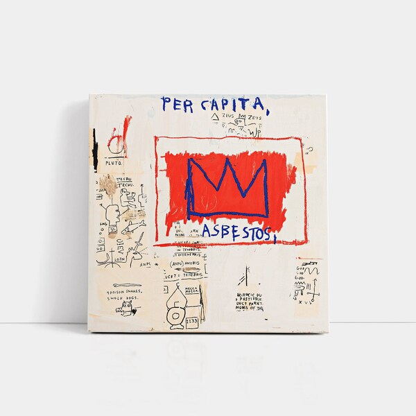 Basquiat par habitant Reproduction d'art Impression Art contemporain Art mural moderne Art mural imprimable Art mural tendance Art mural graffiti Art de rue