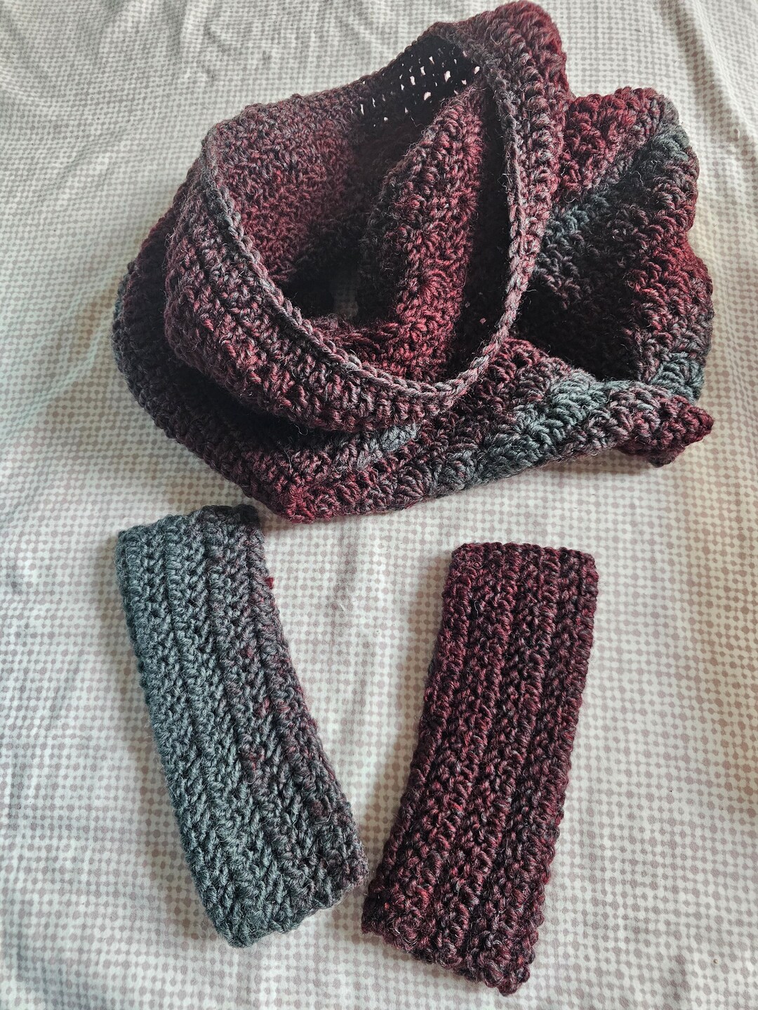 Hooded Cowl and Wrist Warmers - Etsy