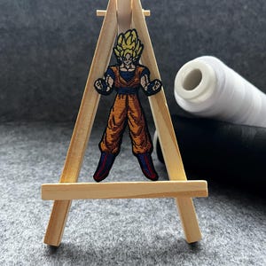 Patch-patch-badge met klittenband Son Goku Super Saiyan Dragon Ball - Artikelnr. K-0051