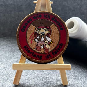 Patch avec badge Velcro Patch autocollant brodé Pirates des Caraïbes Je savais que c'était faux ici - Numéro d'article : K-0006