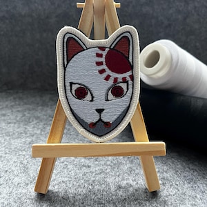 Patch Badge Patch with Velcro Demon Slayer Mask Tanjiro Sabito Cat Anime- Item No: K-0015
