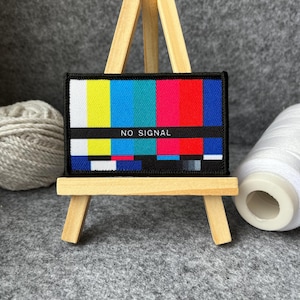 Patch Aufnäher Abzeichen Flagge No Signal sendeende - Artikelnr: K-0092