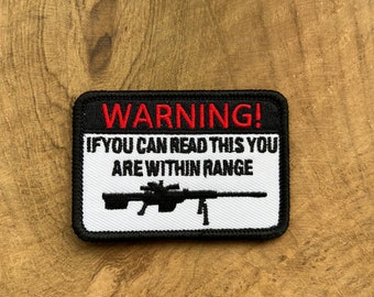 Patch Badge Velcro Warning Range