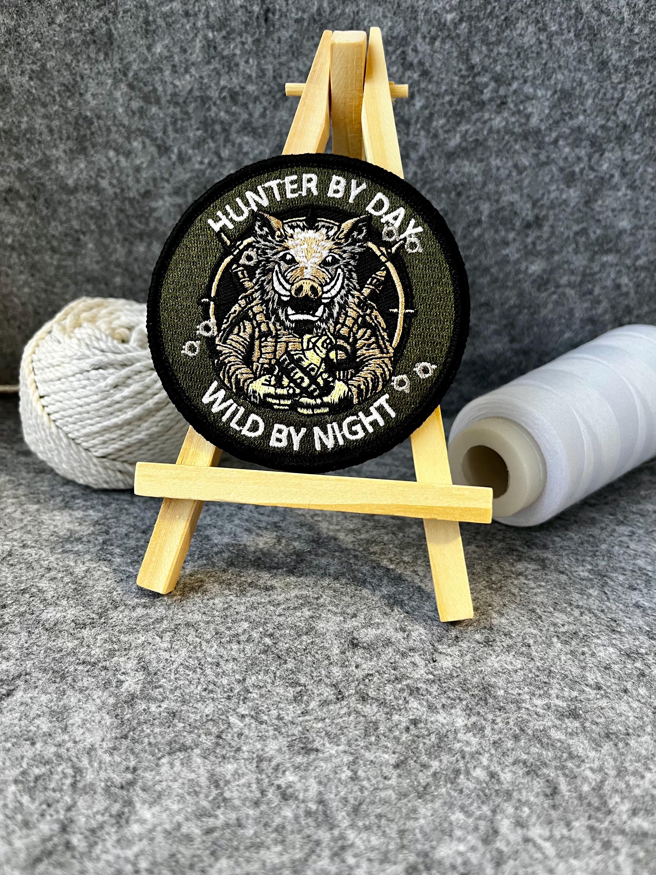 Patch Badge Army Wild Boar "Hunter by day, wild by night" - Article number: K-0062