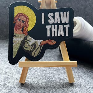 Badge patch avec Velcro Jésus, j'ai vu que je l'ai vu - numéro d'article : K-0013