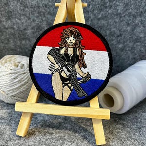 Patch Aufnäher Abzeichen Mit Klett Niederlande Dutch Holland Flagge Manga Mädchen - Artikelnr: K-0065