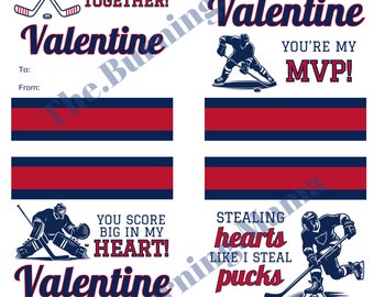 Hockey Valentines Printable