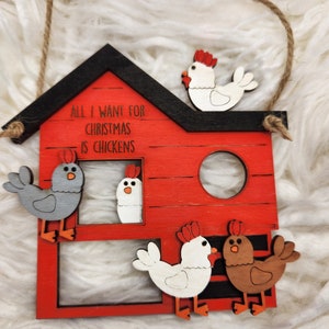 Pollos para adorno navideño.