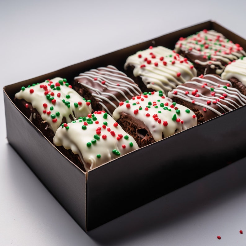 Christmas Double Fudge Brownie Gift Set Signature Box Etsy