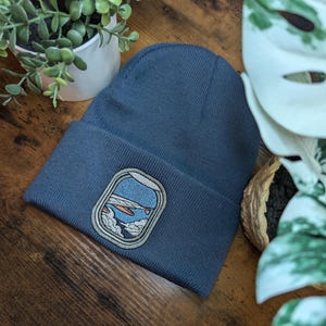 Airplane Window Embroidered Beanie, Embroidered Travel Hat, Embroidery, Port & Company Knit Cap, Travel Lovers Hat