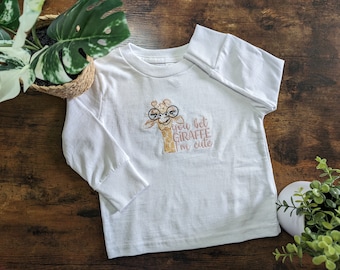 You Bet Giraffe I'm Cute Embroidered Kids and Toddler Shirt, Giraffes, Animals, Safari, Birthday Embroidery, Kids Clothing, Toddler Clothing