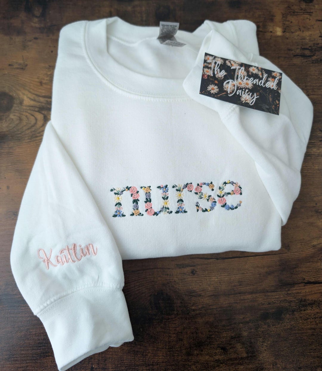 Prince Health Embroidered V-Neck Sweater