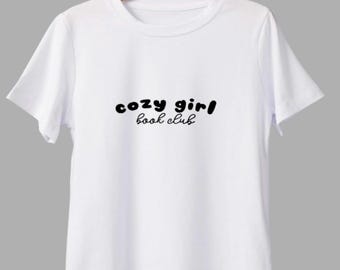 White T shirt with book quote or design