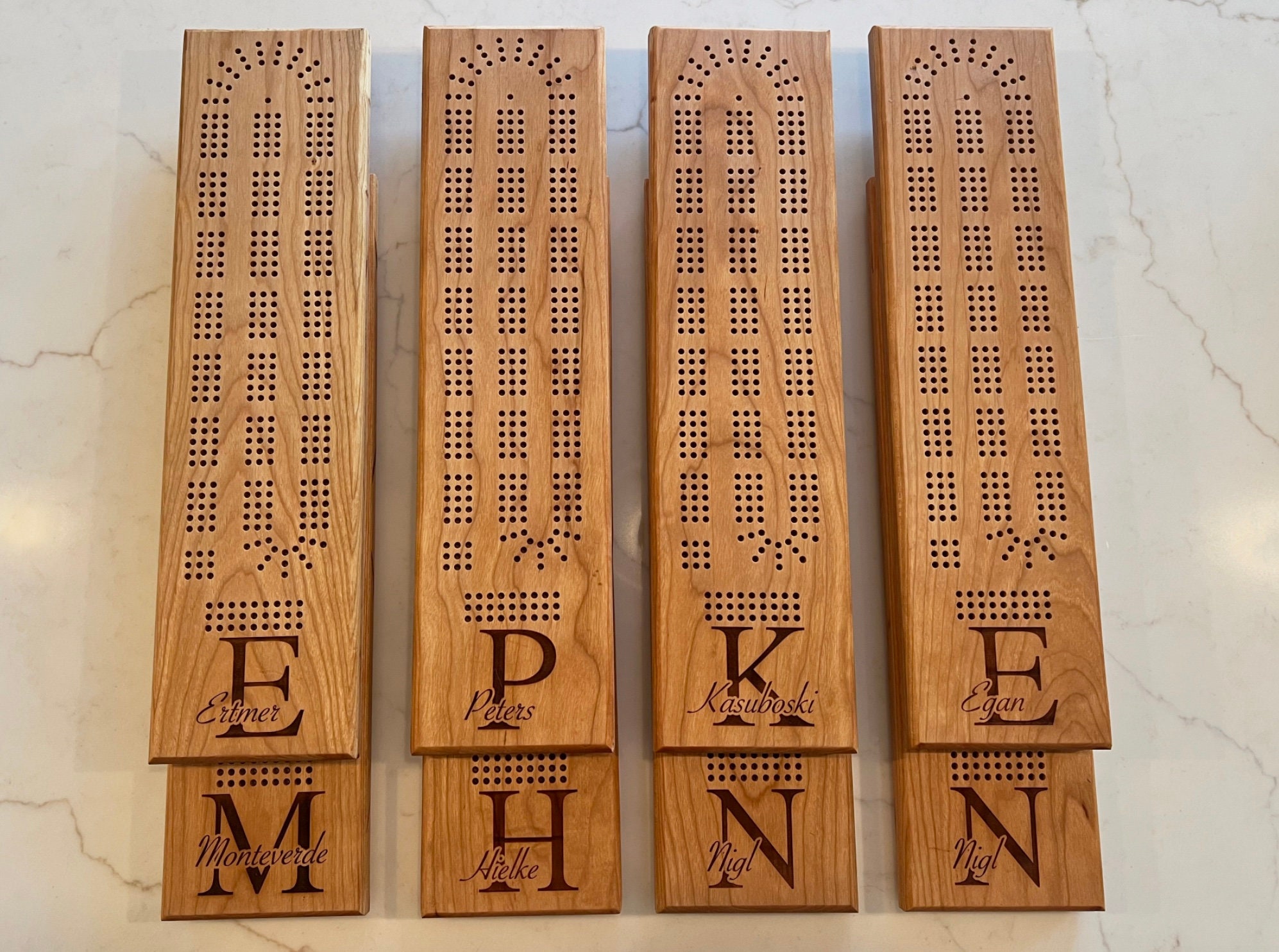 Personalized Cribbage Board with Peg Storage • Custom Cribbage Board • Board Game • Card Game • Family Game Night • Cribbage Game