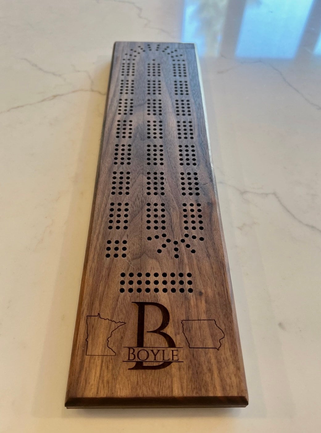 Personalized Cribbage Board with Peg Storage • Custom Cribbage Board • Board Game • Card Game • Family Game Night • Cribbage Game