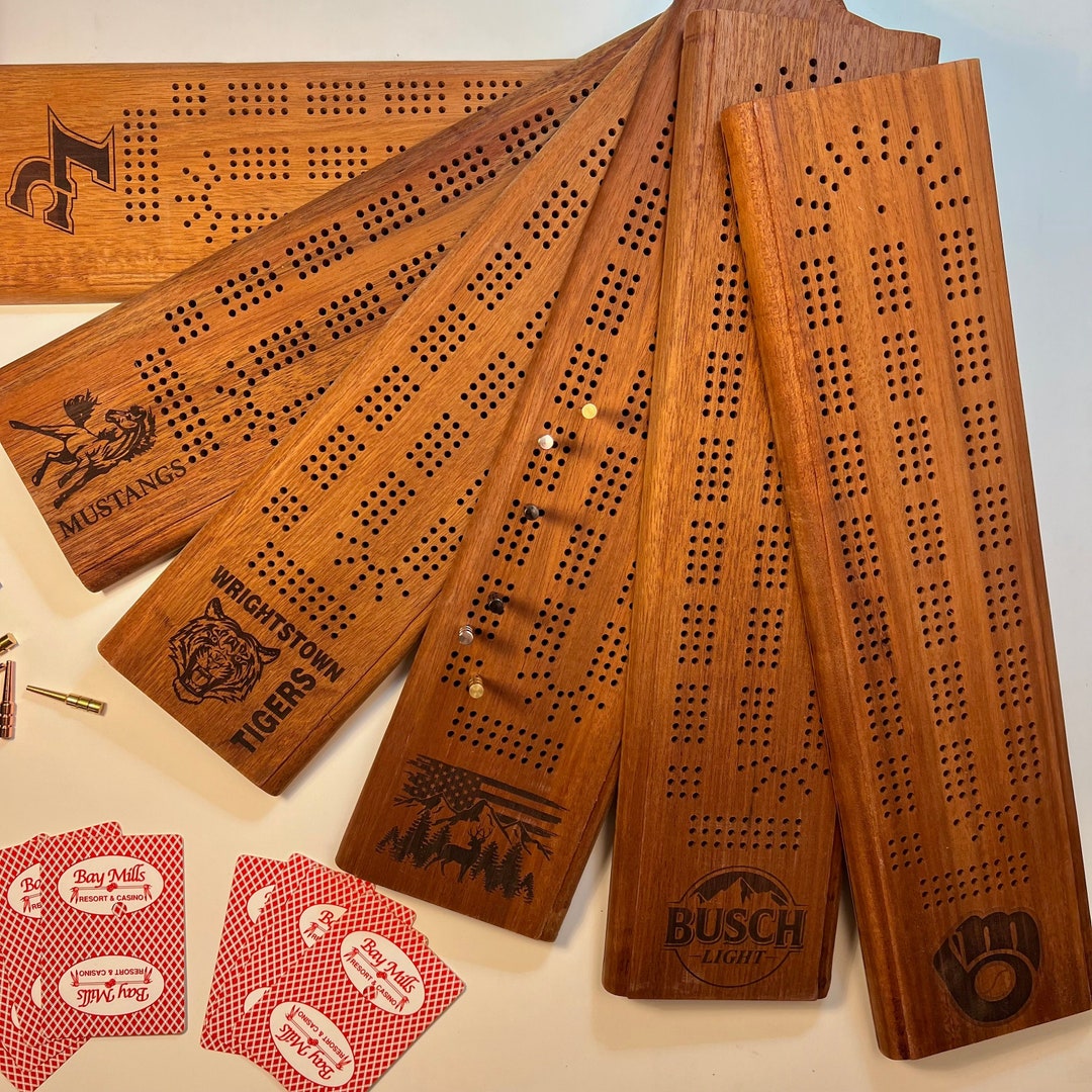 Personalized Cribbage Board Cribbage Tournament Board Game Family Game