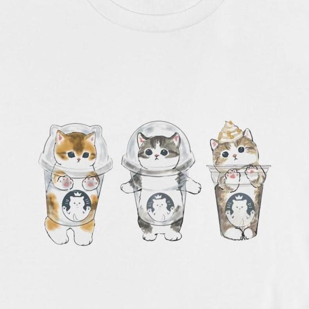 Mofusand Coffee Cats Crop Top, Mofusand Crop Top, Cute Cats Shirt
