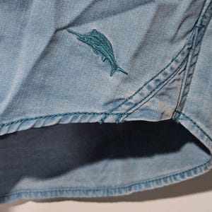 Tommy Bahama Tahitian Twill LS Shirt Mambo Blau Langarm Button Down Herren 2XLB Bild 6