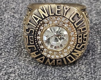1985 Edmonton Oilers Stanley Cup Champions Replica Ring NHL