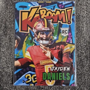 Jayden Daniels CUSTOM Kaboom Football Card Washington Commanders