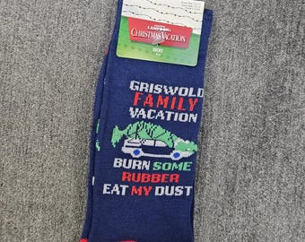 National Lampoons Christmas Vacation Griswold Family Vacation Socks Size 10-13