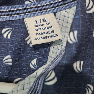 Tommy Bahama The Bahama Coast Islandzone Polo Herr Stor Marinblå Segelbåt bild 4
