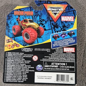 Monster Jam Marvel Iron Man Series 2 Monster Truck 1:64 NEW image 2