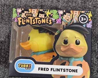 Mini Tubbz - Fred Flintstone - The Flintstones - Gummi Anka - Ca 5 cm Hög