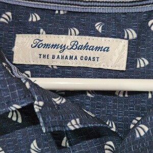 Tommy Bahama The Bahama Coast Islandzone Polo Herr Stor Marinblå Segelbåt bild 2