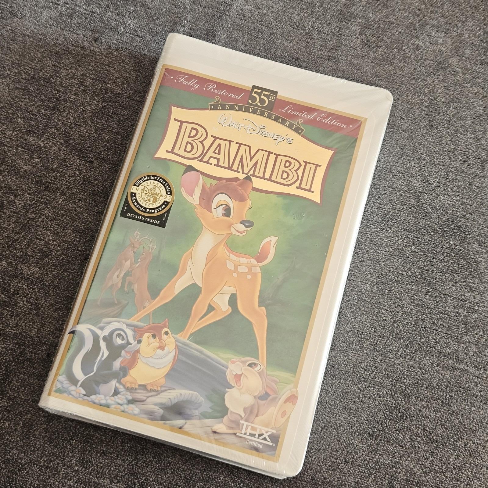 Bambi VHS Tape Sealed 55th Anniversary Masterpiece Collection New