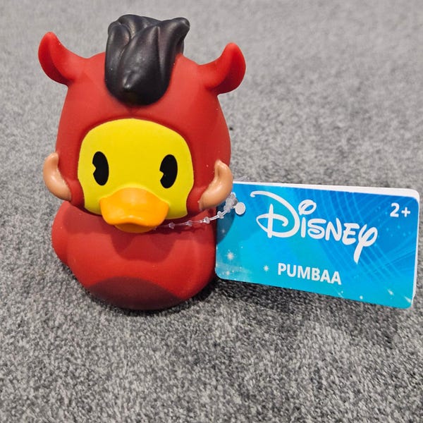 Disney - Lion King - Pumbaa - Rubber Duck - Approx 2 3/4" High