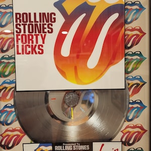 ROLLING STONES Platinum Record Award - Forty Licks
