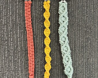 Macrame Pacifier Clips - Handmade, Handcrafted Woven Pacifier Holders - Baby Shower Gift, Gender Reveal Gift, New Baby, Baby Boy, Baby Girl