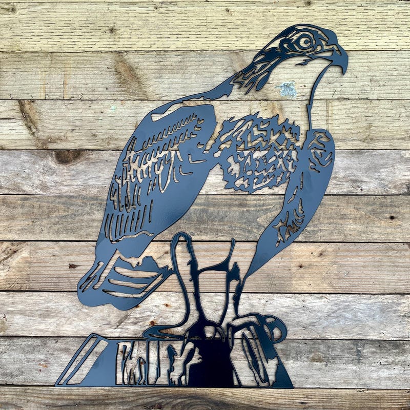 Metal Hawk Wall Art - Etsy