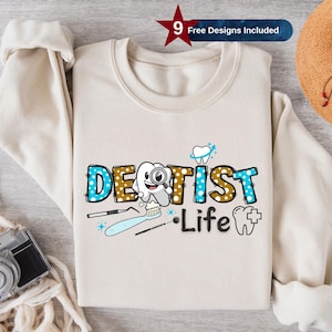 Dentista, Diseño de sublimación de dentista, Clipart de dentista, Diente, Dentista, Retro, Diseño de camiseta, Descarga instantánea, DTF