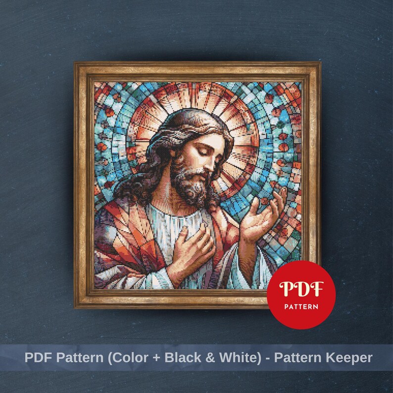 Jesus Cross Stitch Pattern, Crucifixion Embroidery Design, Christian ...