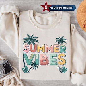 3D Summer Vibes PNG, Summer Sublimation Design, Palm Tree, Summer Clipart, T-Shirt Design, Summer Shirt PNG, Digital Download,Summer ,DTF