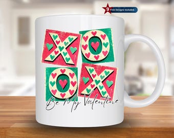 Valentinstag Becherverpackung, 11 Unzen und 15 Unzen Bechervorlage, Valentinstag Becher Sublimationsdesign, Liebe Becherverpackung Vorlage, sofortiger digitaler Download PNG