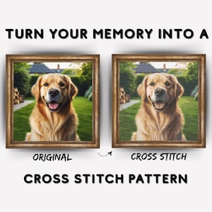 Convert Your Photo to Cross Stitch Pattern, Custom Cross Stitch Pattern, Personalized Cross Stitch, Embroidery, Pattern Keeper, PDF Download