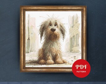 クロスステッチ パターン「ポメラニアン（犬）」DMC チャート ニードル