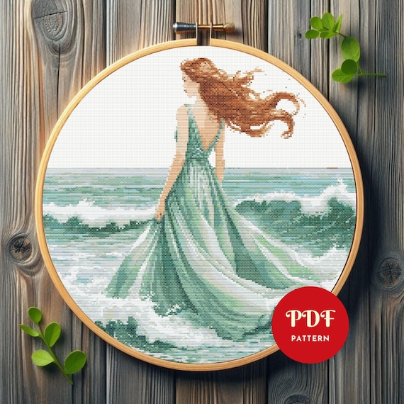 cross stitch dress embroidery designs Elisa Dress