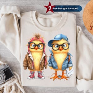 Hiphop Küken Png, Sublimationsdesign, lustiges Png, Hiphop Clipart, niedliches Tshirt Png lustiges Tier Png, T-Shirt Design, sofortiger Download Png, DTF