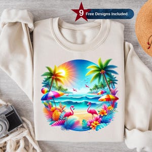 Summer Landscape PNG, Sublimation Design, Palm Tree, Clipart, Summer T-Shirt Design, Summer Shirt PNG,Digital Download,Beach Vibes Tee,DTF